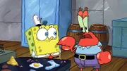 L-R: SpongeBob, Mr. Krabs
