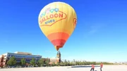 The girls and Wayde get in the hot air balloon.