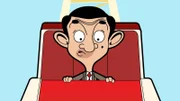 In der Achterbahn merkt Mr. Bean, dass es recht schwer ist, ein schönes und vor allem ordentliches Foto zu machen.