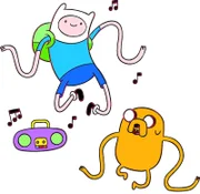 L-R:Finn (Jeremy Shada) ,Jake (John DiMaggio)