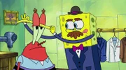 L-R: Mr. Krabs, SpongeBob