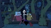L-R: Finn (Jeremy Shada), Marceline (Olivia Olson), Jake (John DiMaggio)