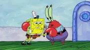 L-R: SpongeBob, Mr. Krabs