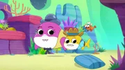 L-R: Mommy Shark, Baby Shark, William
