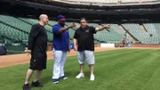 Brett, Wayde and Prince Fielder enjoying the views of the baseball field.