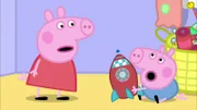 L-R: Peppa Pig, George Pig