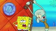 L-R: SpongeBob, Squidward