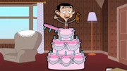 Versteckt in einer Torte glaubt Mr. Bean, dass er zur Party getragen wurde. Jedoch findet er sich nur in seiner eigenen Wohnung wieder.