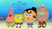 L-R: Patrick, SpongeBob, Margaret, Harold