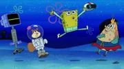 L-R: Karen, Sandy, SpongeBob, Mrs. Puff