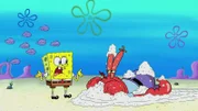L-R: SpongeBob, Mr. Krabs