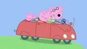 L-R: Peppa Pig, George Pig, Mummy Pig, Daddy Pig