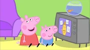 L-R: Peppa Pig, George Pig