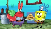 L-R: Mr. Krabs, SpongeBob