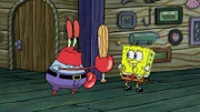 L-R: Mr. Krabs, SpongeBob