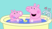 L-R: George Pig, Peppa Pig