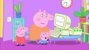L-R: Peppa Pig, Mummy Pig, George Pig