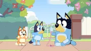 L-R: Bingo, Bluey, Bandit