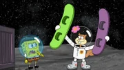 L-R: SpongeBob, Sandy