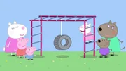 v.li.: Mummy Sheep, Peppa Pig, George Pig, Suzy Sheep, Danny Dog, Mummy Dog