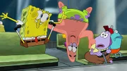 SpongeBob (vorne, l.), Patrick (vorne, m.)