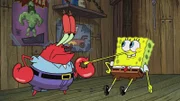 L-r: Mr. Krabs, SpongeBob