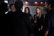 L-R: Dr. Spencer Reid (Matthew Gray Gubler), Emily Prentiss (Paget Brewster), Jennifer Jareau (AJ COOK)