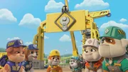 v.li.: Mix, Wheeler, Rubble, Motor, Auntie Crane, Grandpa Gravel