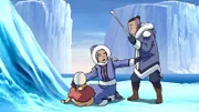 L-R: Aang, Katara, Sokka