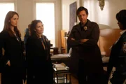 Pictured: (l-r) Saffron Burrows as Detective Serena Stevens, Mary Elizabeth Mastrantonio as Captain Zoe Callas, Jeff Goldblum as Detective Zach Nichols