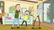 L-r: Summer, Jerry, Morty, Rick