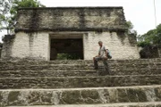 Belizean archaeologist Jaimie Awe at the ancient Maya city of Xunantunich in Belize.