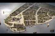 Modell von Neu-Amsterdam zu seinen Anfangszeiten