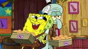 L-R: SpongeBob, Squidward