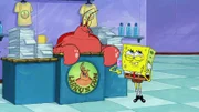 L-R: Larry, SpongeBob