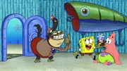 L-R: Bubble Bass, SpongeBob, Patrick