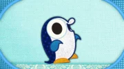 Der Pinguin auf meiner Schmusedecke hat ein Problem: Er möchte schnell laufen, aber er weiß nicht wie!