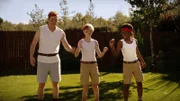v.li.: Rip Hardcore (Miles Burris), Lincoln Loud (Wolfgang Schaeffer), Clyde McBride (Jahzir Bruno)