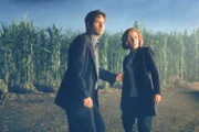 L-R: Agent Fox Mulder (David Duchovny), Agent Dana Scully (Gillian Anderson)