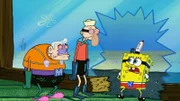 L-R: Mermaid Man, Barnacle Boy, SpongeBob