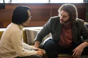 On left: Jian Yang (Jimmy O. Yang) and on right Erlich Bachman (T.J. Miller)