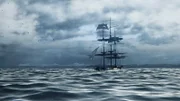 Kadíyak Recon: Das russische Segelhandelsschiff Kadíyak treibt auf See. Das Schiff hat sich an einem Felsenriff den Boden aufgerissen und wurde von Kapitän und Besatzung im Stich gelassen. Da es mit Eis gefüllt ist, treibt es noch mehrere Tage, bevor es schließlich sinkt. (National Geographic für Disney)