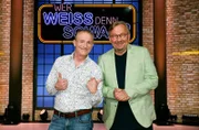 Treten bei "Wer weiß denn sowas?" als Kandidaten an: Der Kabarettist und Musiker Michl Müller (l.) und der Fernsehmoderator Bernd Stelter (r.).