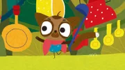 Der kleine Lemur Flou-Lou zeigt den Brave Bunnies wie er mit seinen speziellen Musikinstrumenten im Dschungel Musik macht.
