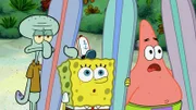 L-R: Squidward, SpongeBob, Patrick