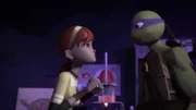 L-R: April, Donatello