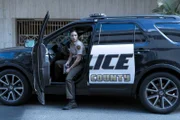 CAST: Katrina Law as Karen Beach.