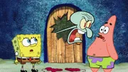 L-R: SpongeBob, Squidward, Patrick