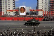 Militärparade der NVA der DDR in Berlin 1987.