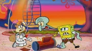 L-R: Sandy, Squidward, SpongeBob